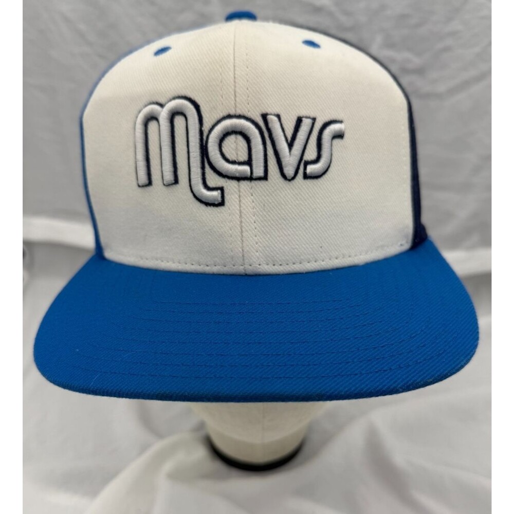 VTG Dallas Mavericks Mavs Snapback Hat Adidas NBA Blue White Wool Blend Cap OSFA